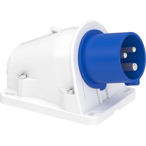 Prise murale MUREVA 16 A IP44 220 V 2P+T, encastrée et coudée