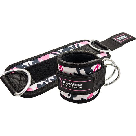 Correas de tobillo Power-system color rosa camuflaje