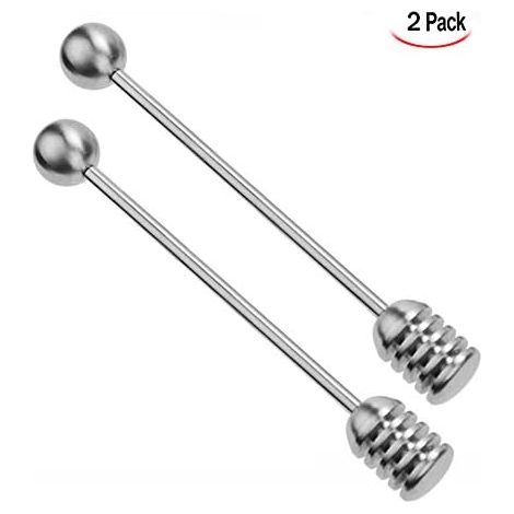cuillères à miel en acier inoxydable 304 lot de 2 pour thé (1/4)