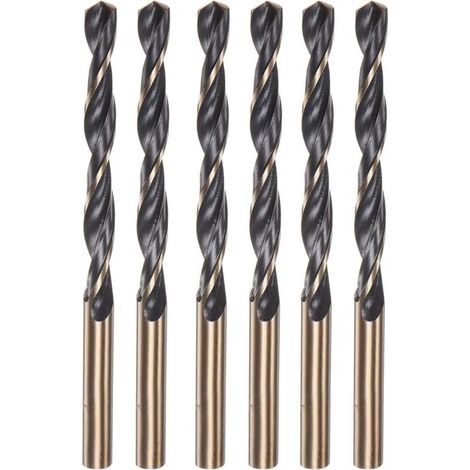 Foret Metal 5 mm, 6pcs HSS Hélicoïdaux Forets Meche Metal Professional pour Cuivre Fer Inox Alliage Aluminium Bois (1/4)
