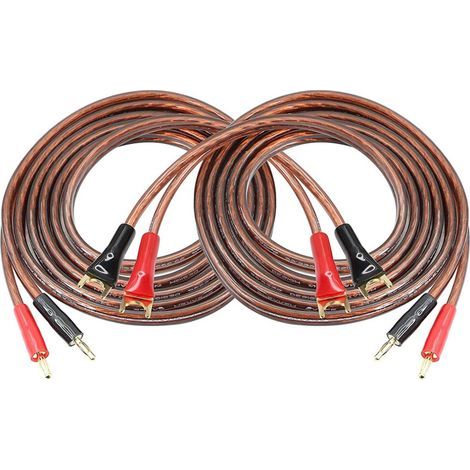 Convient aux câbles d'enceintes haute fidélité OFC, aux câbles d'enceintes avec fiche banane vers connecteur en Y et fiche banane 4 mm vers connecteur en fourche. (1/5)