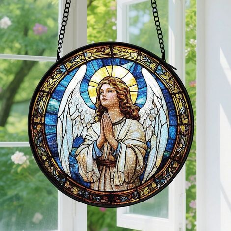 Capteur de soleil en vitrail - décoration spirituelle 9cm (1/4)