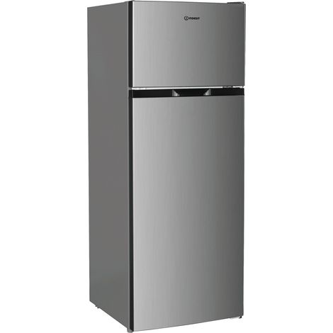 Indesit I55T0 412S Frigorifero Combinato A Libera Installazione, Luce Interna, Classe E, Acciaio Inox