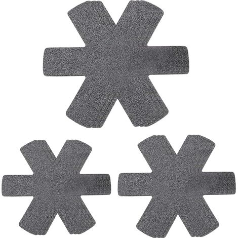 Lot de 12 protections de casseroles réglables en feutre, antidérapantes pour poêles, casseroles et bols, anti-rayures (gris) (1/5)
