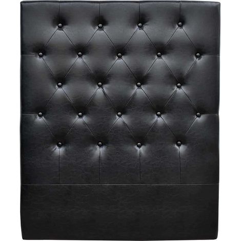 Gepolstertes Kopfteil  Déco aus PVC - 99 cm - Schwarz