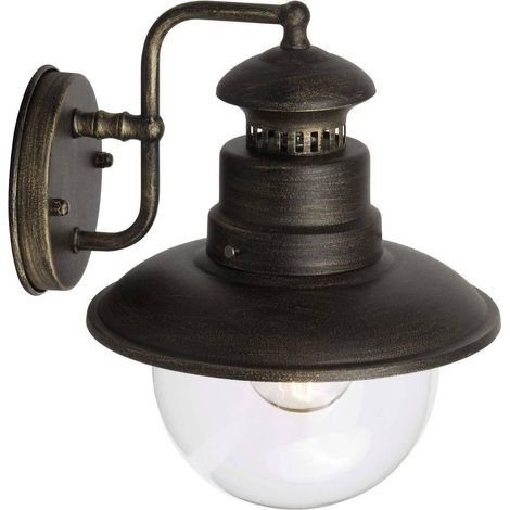 Brilliant Artu Aplique de Pared Exterior Negro Dorado