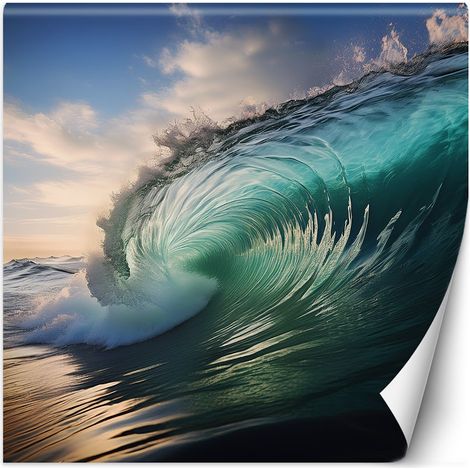 Papier peint Vague Mer Eau Nature 100x100 (1/5)