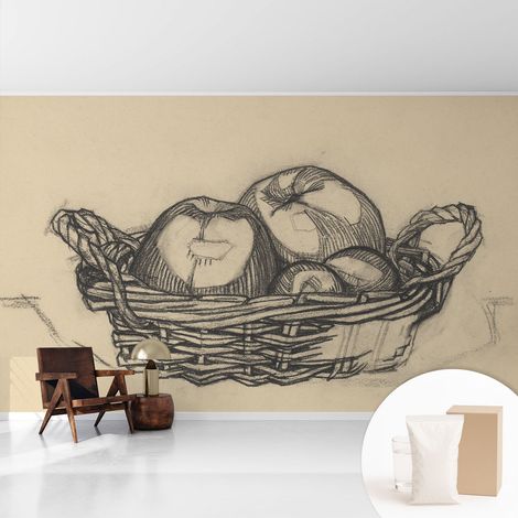 Tapete Vliestapete mit Kleber - Fototapete mit Motiv - Wandtapete modern - Wandgestaltung Obstkorb 416x254 cm (1/5)