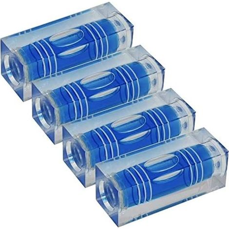 CSPARKV 4pcs High Precision Mini Three Line Spirit Level - 40 x 15 x 15mm - Blue (1/4)