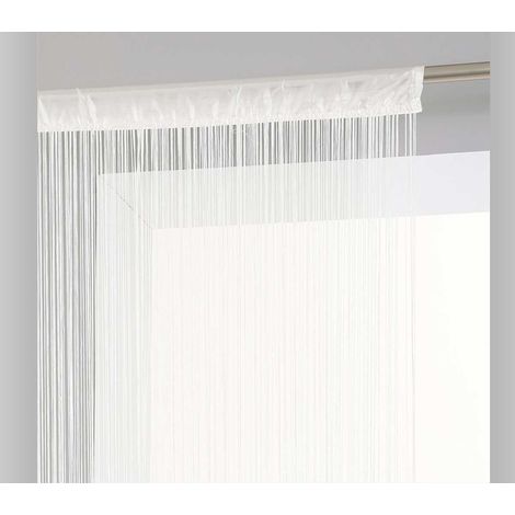 Atmosphera – Rideau fil ivoire 90 x 200 cm – Densité 500 fils/m² – 100% polyester – Finition passe tringle pour installation facile (1/10)