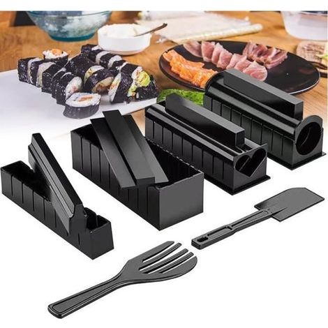 Sushi-Set – Für Zuhause – 10-teilig – Strapazierfähiges Material – Leicht zu reinigen – Komplettes Set (1/4)