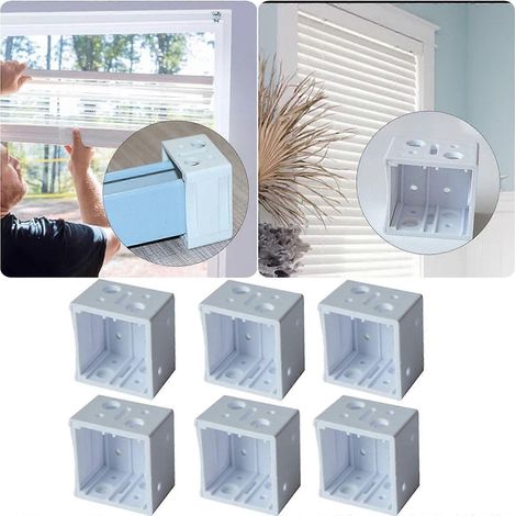 Embouts de rideaux, accessoires pour volets, support blanc