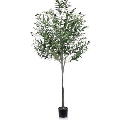 Grand olivier artificiel 180cm en pot, plante idéale pour maison et bureau (1/5)
