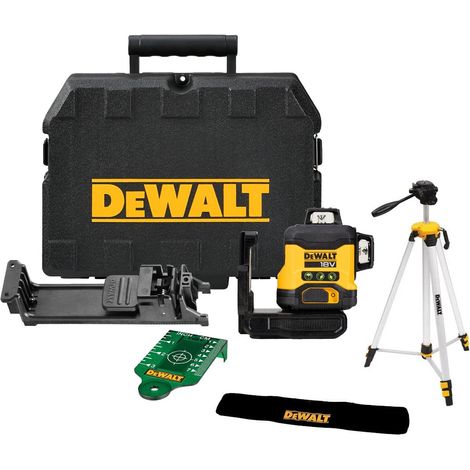 DeWalt DCLE34031N 18V XR Compact Green Laser 3 x 360 Degree Bare Tool + Tripod (1/4)