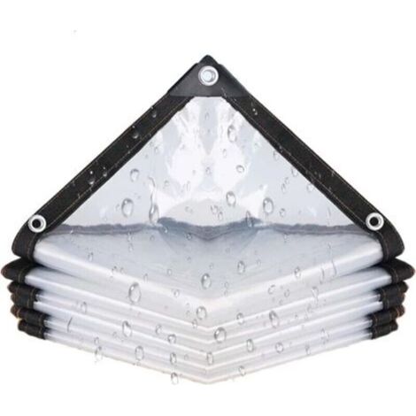 1x2m Bâche Étanche Transparente avec Œillets, Bâche Imperméable pour Poulailler, Bache Transparentes Exterieur Plastique, Bâches De Protection Résistante À La Poussière Et À La Pluie (1/5)