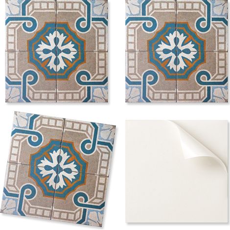 Azulejos de vinilo autoadhesivos para pared con dise帽o de mosaico y adornos, 9x30x30 cm.