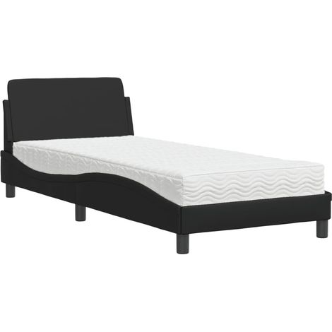 Maison Exclusive - Letto con Materasso Dover Nero 80x200 cm in Similpelle (1/5)