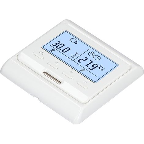 Régulateur de température programmable pour chauffage au sol AC180‑230V avec LED pour usage domestique (1/5)