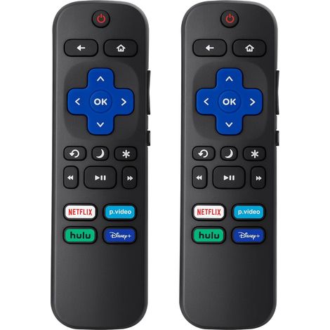 Ersatzfernbedienung für Fernseher, kompatibel mit TCL ROKU / HISENSE ROKU / ONN ROKU, zwei Stück (1/4)