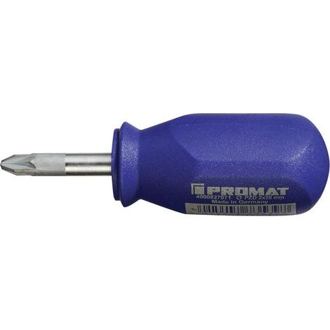 Tournevis taille PZD 2 longueur des lames 25 mm poignée à 1 composants lame ronde PROMAT (1/2)