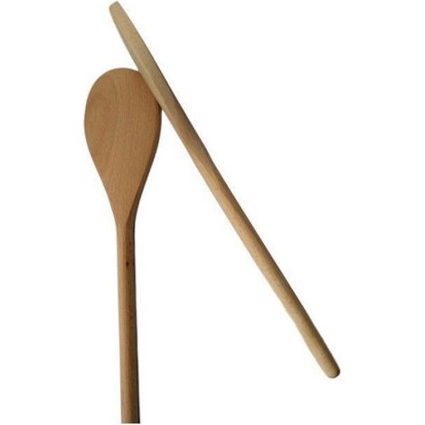 Cuillères en bois pour mélanger, pâtisserie, service en hêtre 12 pouces - Lot de 6 ROUNDSQUARE (1/5)