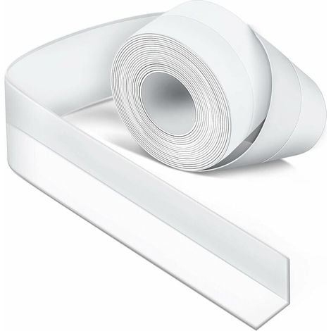 Salle de Bain Joint Baignoire Ruban D'étanchéité Anti-Moisissure et Imperméable Adhésif doux 5PCS-Joint 5pcs Silicone Blanc (1/5)
