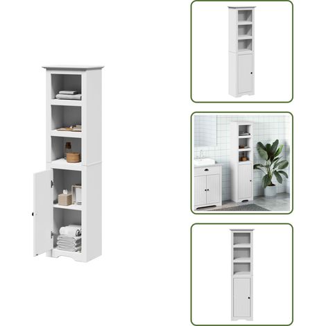 Badschrank BODO Weiß 44x30x160 cm - Badschrank - Badschränke - Badezimmerschrank - Badezimmerschränke (1/5)