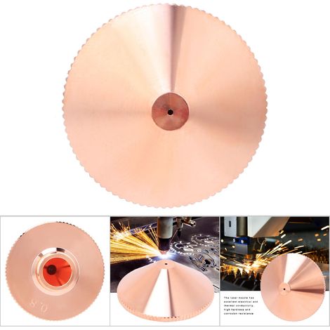 Buse Laser Monocouche Laiton 0.8mm pour Machine de Découpe Laser CO2 et Fibre (1/5)