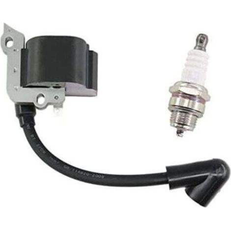 Bobine dallumage avec bougie dallumage pour Stihl FS38 FS46 FS45 FS55 FC55 FC55Z FC55-DZ HL45 HL45Z HL45-DZ HS45 HS45Z KM55 KM55RZ KM55C KM55R Tronçonneuse de rechange 4140 400 1308 (1/4)