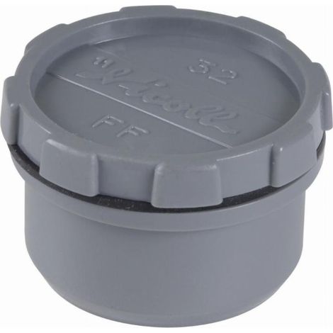 Tapa de visite MF + bouchon, PVC gris - ¯ 40 mm NICOLL, Ref.UFH