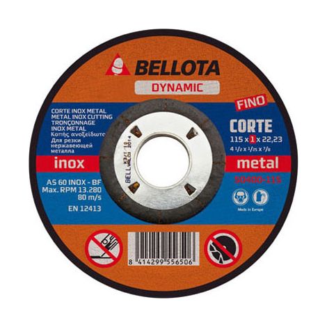 Edelstahl-Trennscheibe 115x1mm dynamic 50400 bellota (1/2)