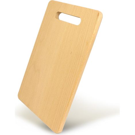 Fackelmann Tagliere per preparare e servire in tavola, con foro per il trasporto e la sistemazione, materiale in legno di faggio di alta qualità, dimensione 28x18x1 cm, Linea Legno (1/5)