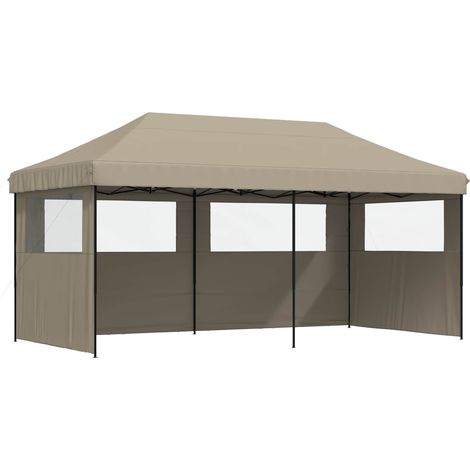 Party Tent Folding Taupe 292 x 580 x 315 cm Oxford Fabric vidaXL