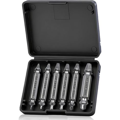 Screw Extractor, HSS Tap Set 0/1/2/3/4, Bolt Extractor Remover Set, Screw Removal Tool Wood, Metal DIY (1/5)
