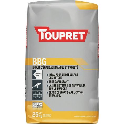 Enduit D'egalisage Manuel Et Projeté Bbg En Poudre 25 Kg Enduit D'egalisage Manuel Et Projeté Bbg En Poudre 25 Kg - Toupret