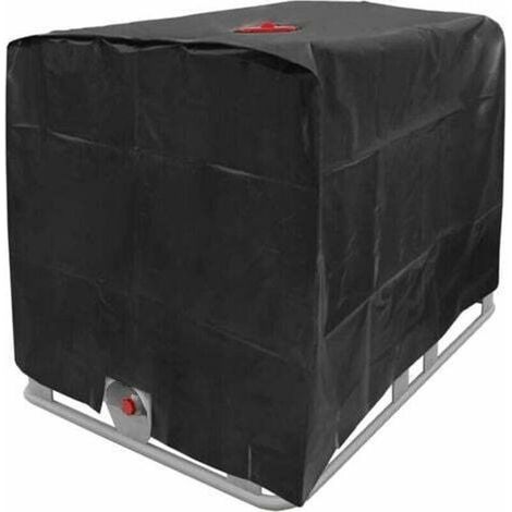 Cubierta del tanque de agua, cubierta del tanque IBC para tanque de 1000L, cubierta protectora del contenedor del tanque de agua, a prueba de polvo, resistente a los rayos UV, a prueba de lluvia, 120x (1/4)