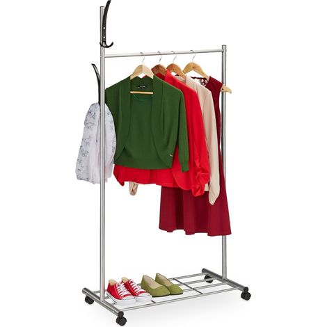 Kleiderbugel in silber mit rollen 8830