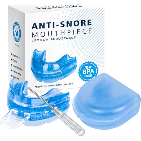 Dispositif anti-ronflement ajustable, protège-dents avec étui, pour prévenir grincement dents