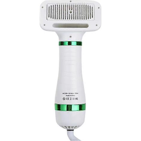 Sèche-cheveux pour animaux avec brosse lissante, outil de toilettage, sèche-cheveux à poils souples, prise standard européenne. (1/5)