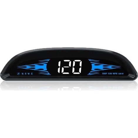 4" Car Speedometer HUD – Universal Windscreen Display MPH/KMH – Digital Speed Indicator – GPS Speed Sensor – Overspeed Alarm, Plug-and-Play USB (1/4)