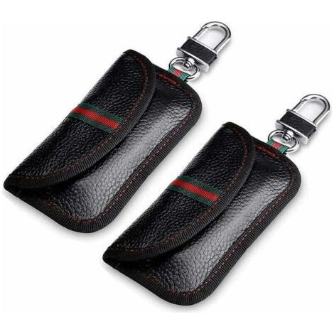 2 Pack Signal Blocker Pouch for Car Keys, Blocks RFID Signals for Vehicle Security and Anti-Theft Remote Control (5 x 3.15 Inch, Black) (1/4)