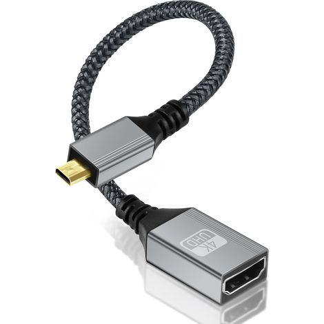 Micro HDMI vers HDMI Câble, Câble Micro HDMI Mâle vers HDMI Femelle (1/5)