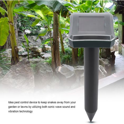 dispositivi a energia solare per allontanare topi e serpenti dal giardino tramite ultrasuoni.