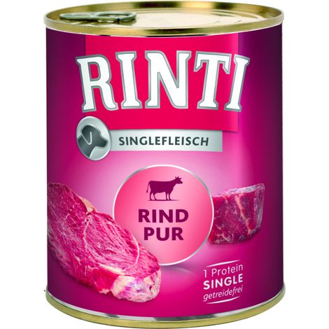 Rinti Singlefleisch Hundenassfutter Adult 800 g Rind Pur Nassfutter