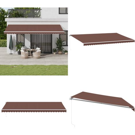 Markise Manuell Braun 600x300 cm - Markise - Sonnenschutz - Gartenmarkise - Terrasse - Balkon - Home & Living (1/5)