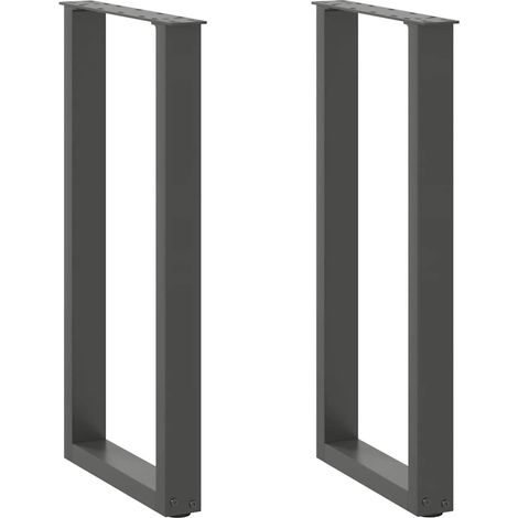 Console Table Legs U-Shaped 2 pcs Anthracite 28x(72-73) cm Steel vidaXL