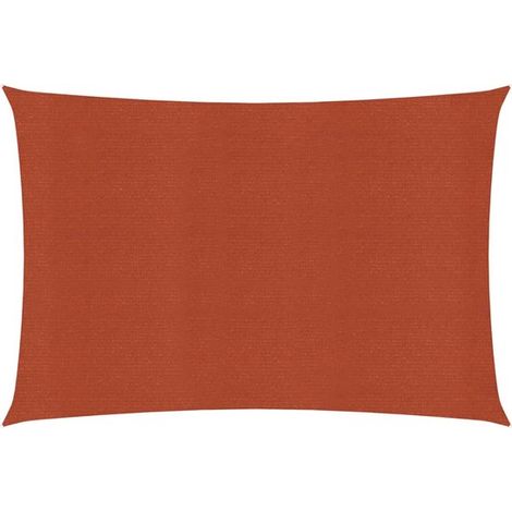 Voile d’ombrage rectangulaire – 2,5 x 4,5 m – Terracotta – HDPE 160 g/m² – Protection UV 90 % – Respirante – Cordes incluses (1/5)