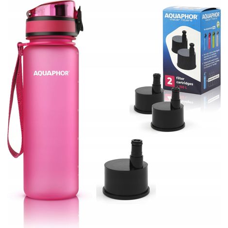 Aquaphor City Filterflasche 500 ml + 3 Filter, Rosa (1/5)