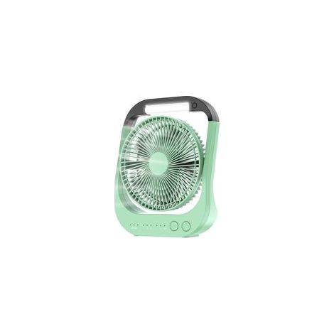 4 vitesses, Ventilateur USB, 10000 mAh Rechargeable Batterie Ventilateur, Ventilateur de Camping 8", Tube LED rotatif à 90° lumière LED, Minuterie, Ventilateur pour le camping, les voyages