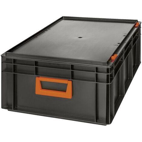 Alutec 139242210188  Kunststoffbox Magnus PC 42  (B x H x T) 600 x 233 x 400 mm Schwarz, Orange 1 St (1/2)
